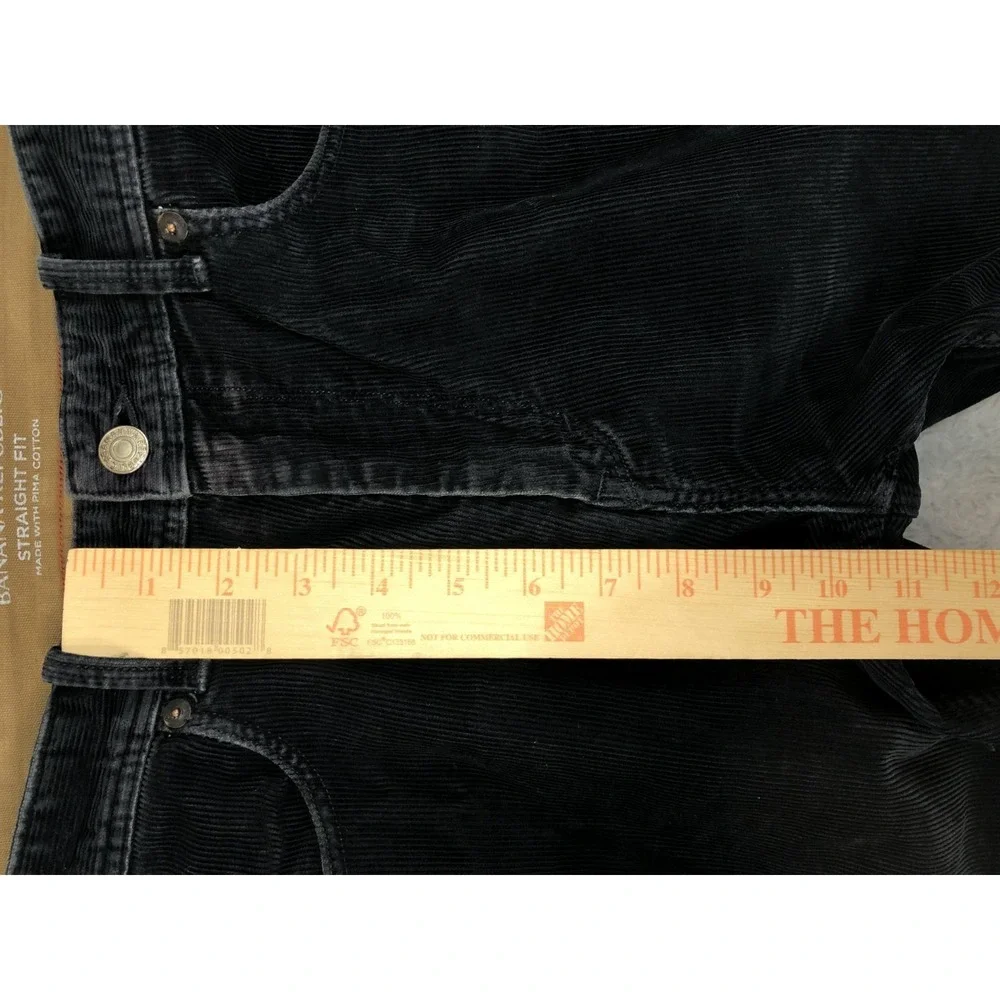 Banana Republic Corduroy Pants Mens 34x30 (Tag 33x30) Navy Blue Straight *Flaw